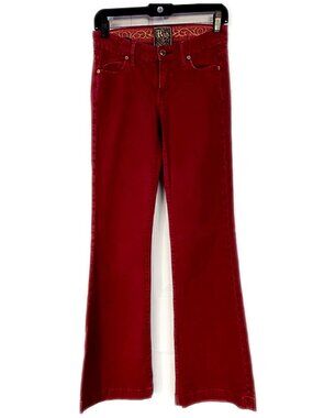 Rich & Skinny Women’s Pants Flare Leg Jeans Red size 24